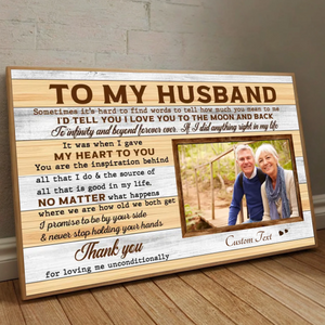 To My Husband – A Personalized Love Poster with Your Words and Memories - 89Prints