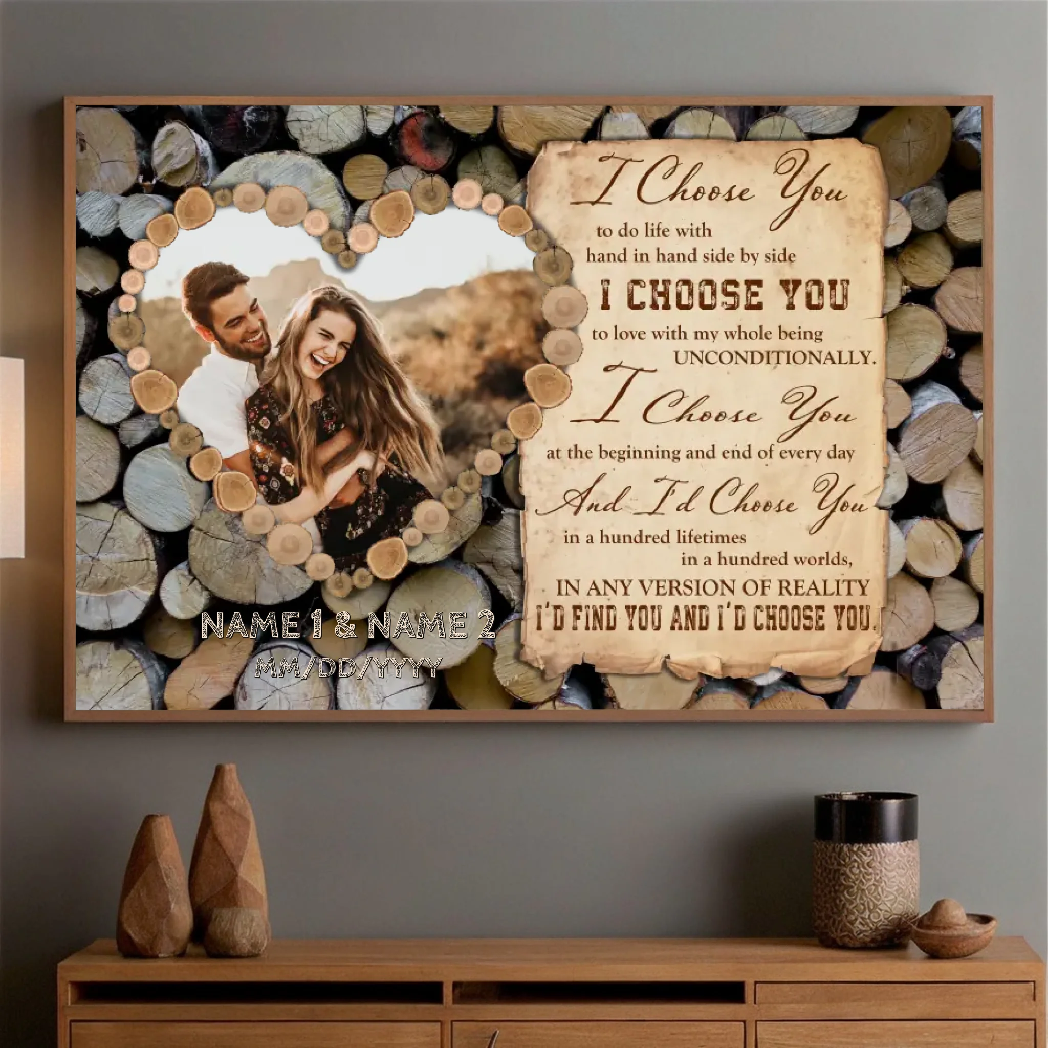 I Choose You – Custom Romantic Poster for Your Love Story - 89Prints