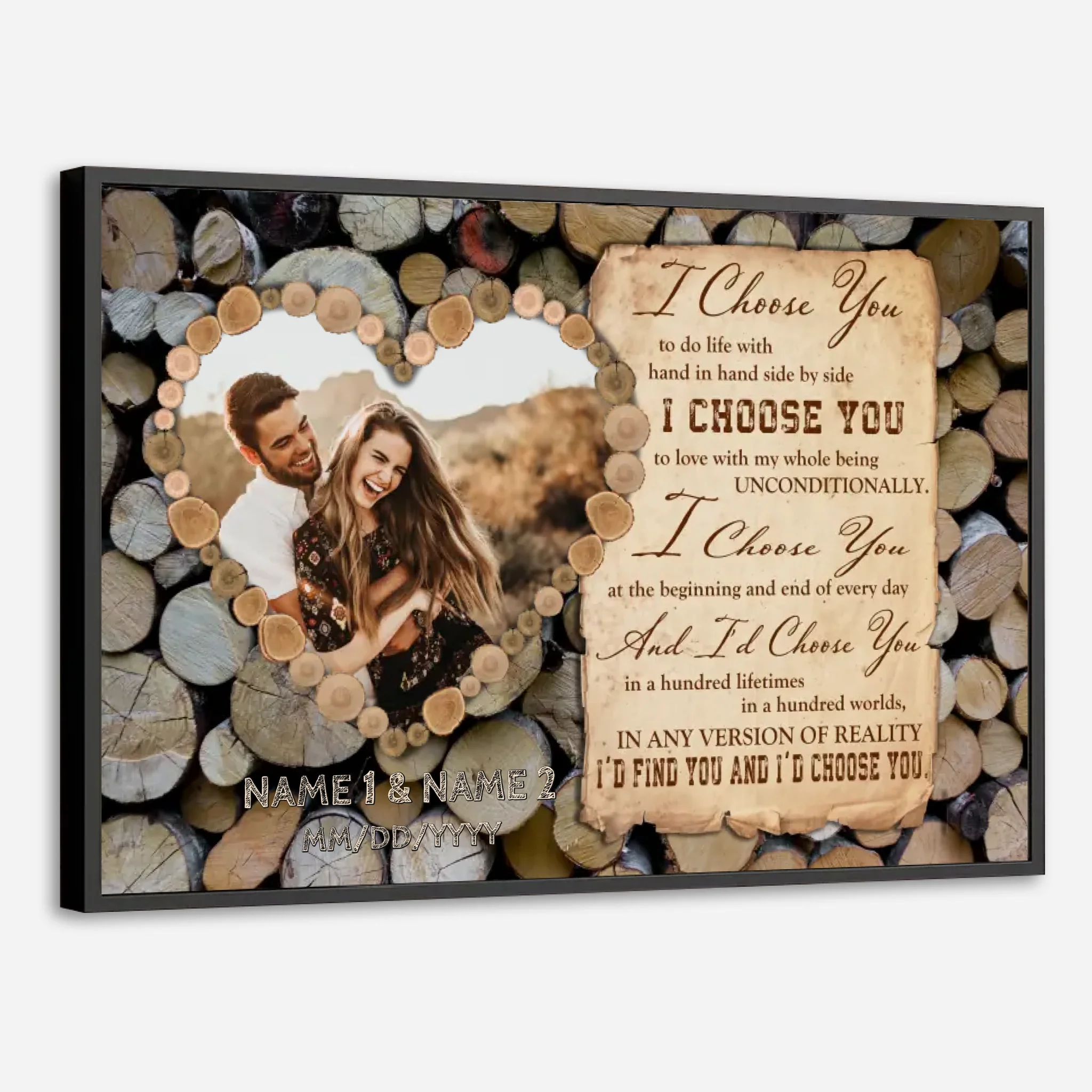 I Choose You – Custom Romantic Poster for Your Love Story - 89Prints