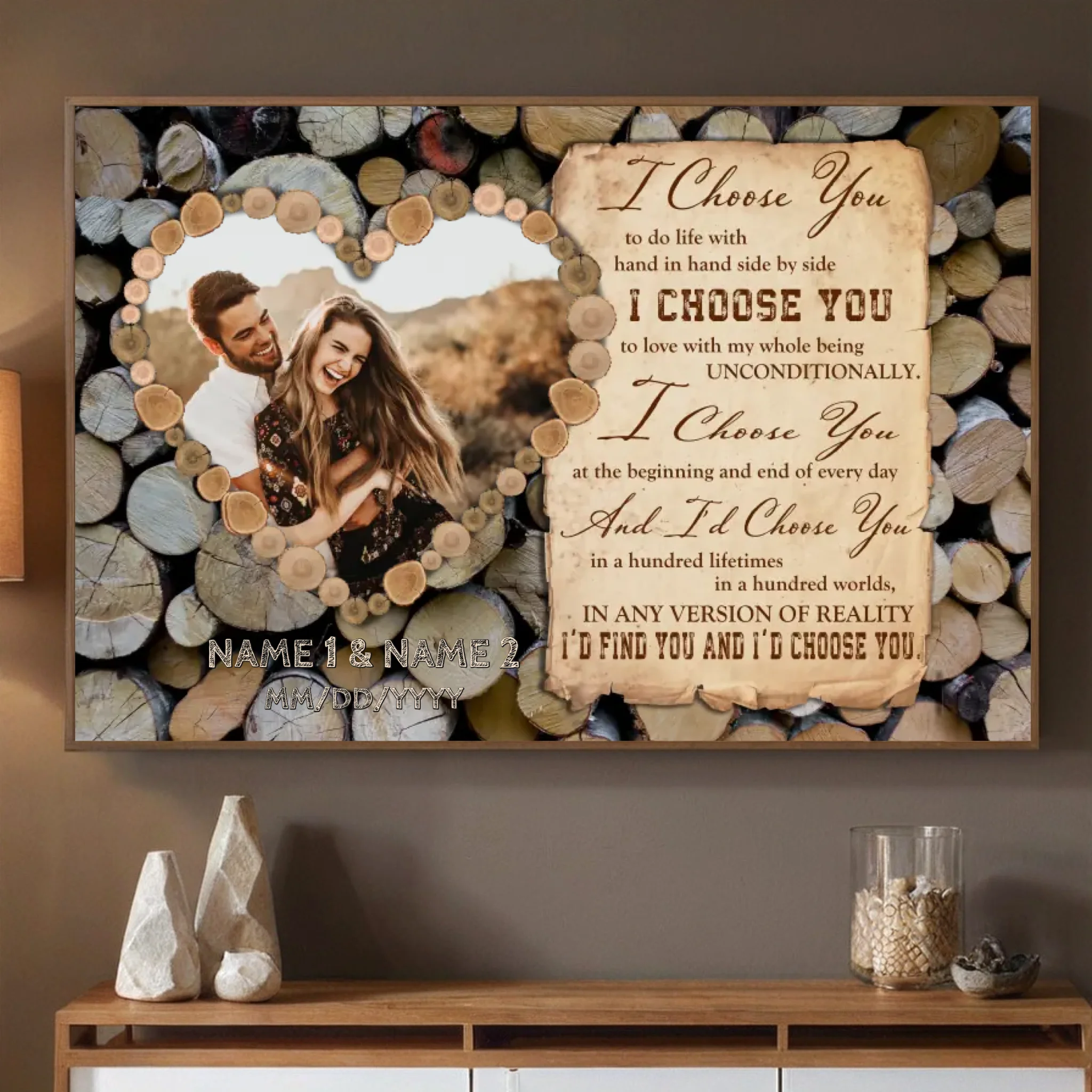 I Choose You – Custom Romantic Poster for Your Love Story - 89Prints