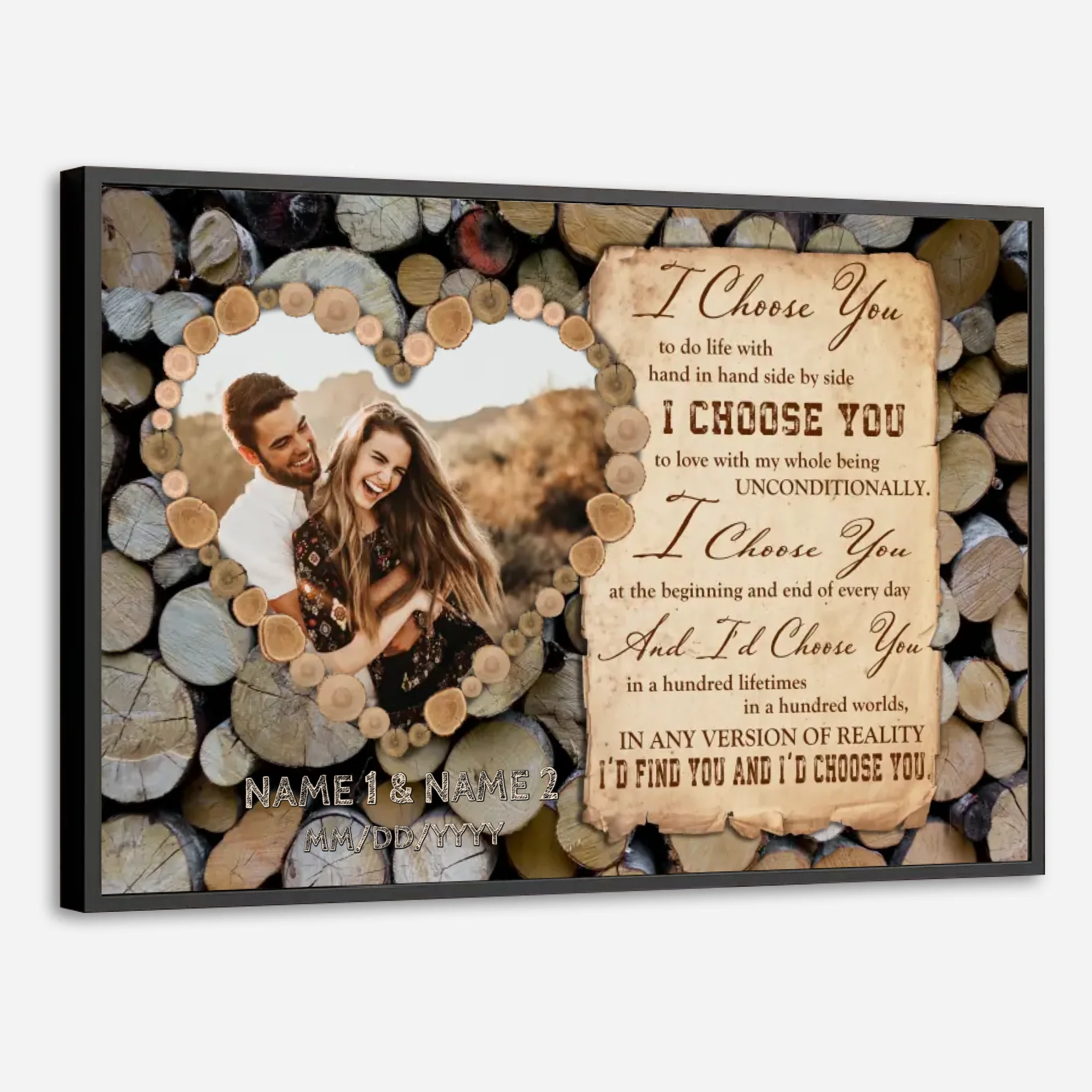 I Choose You – Custom Romantic Poster for Your Love Story - 89Prints