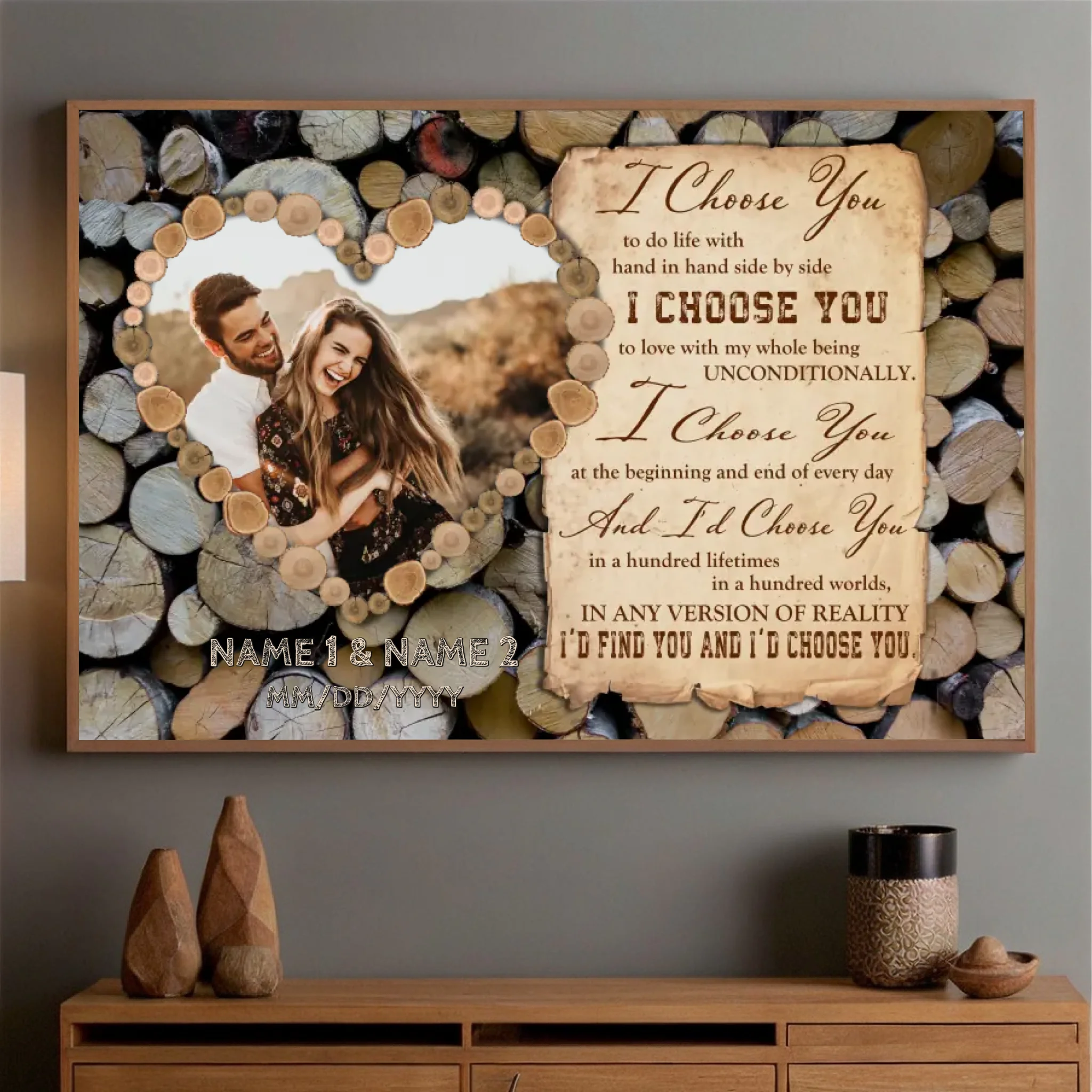 I Choose You – Custom Romantic Poster for Your Love Story - 89Prints