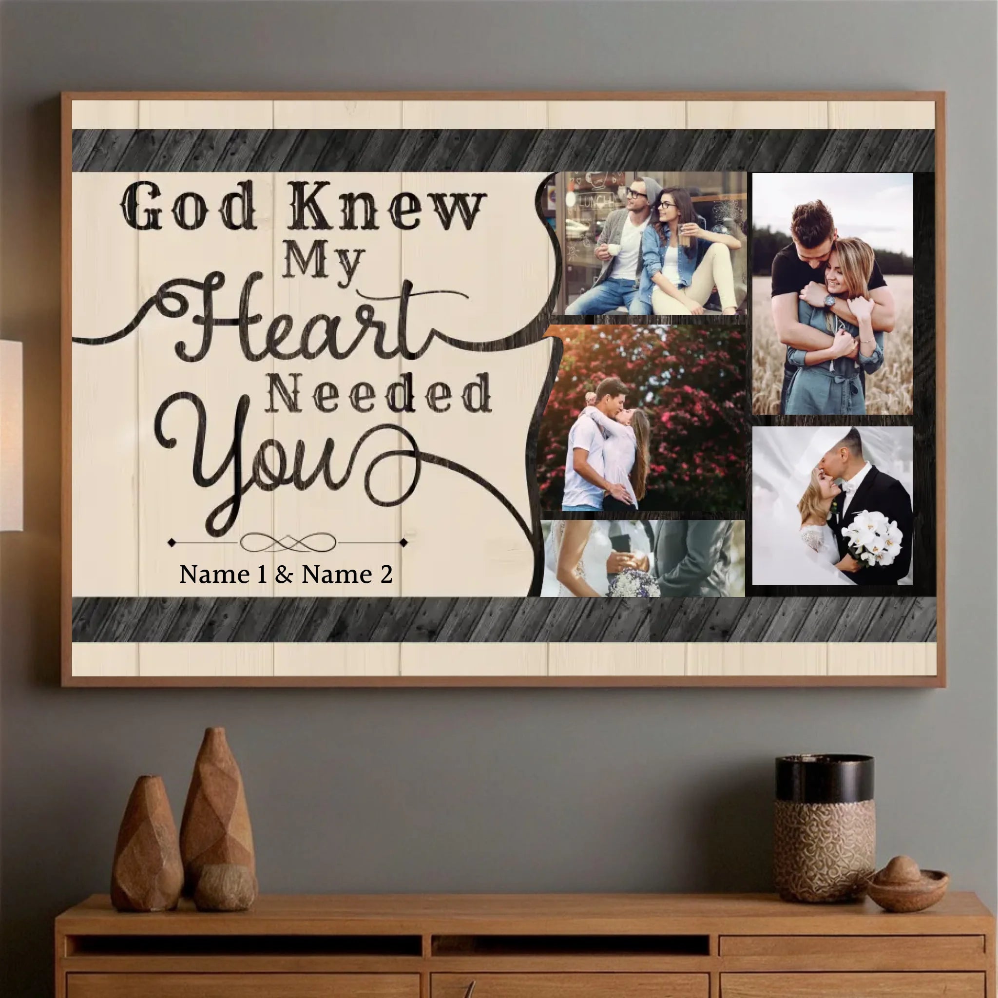 God Knew My Heart Needed You – Personalized Religious Love Poster - 89Prints