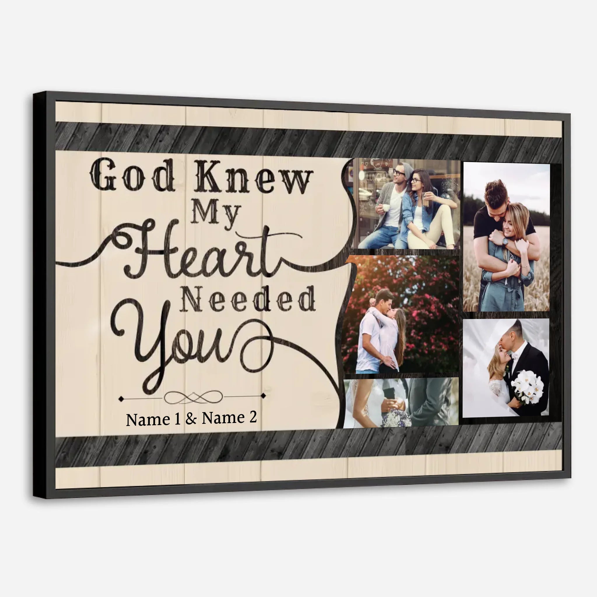 God Knew My Heart Needed You – Personalized Religious Love Poster - 89Prints