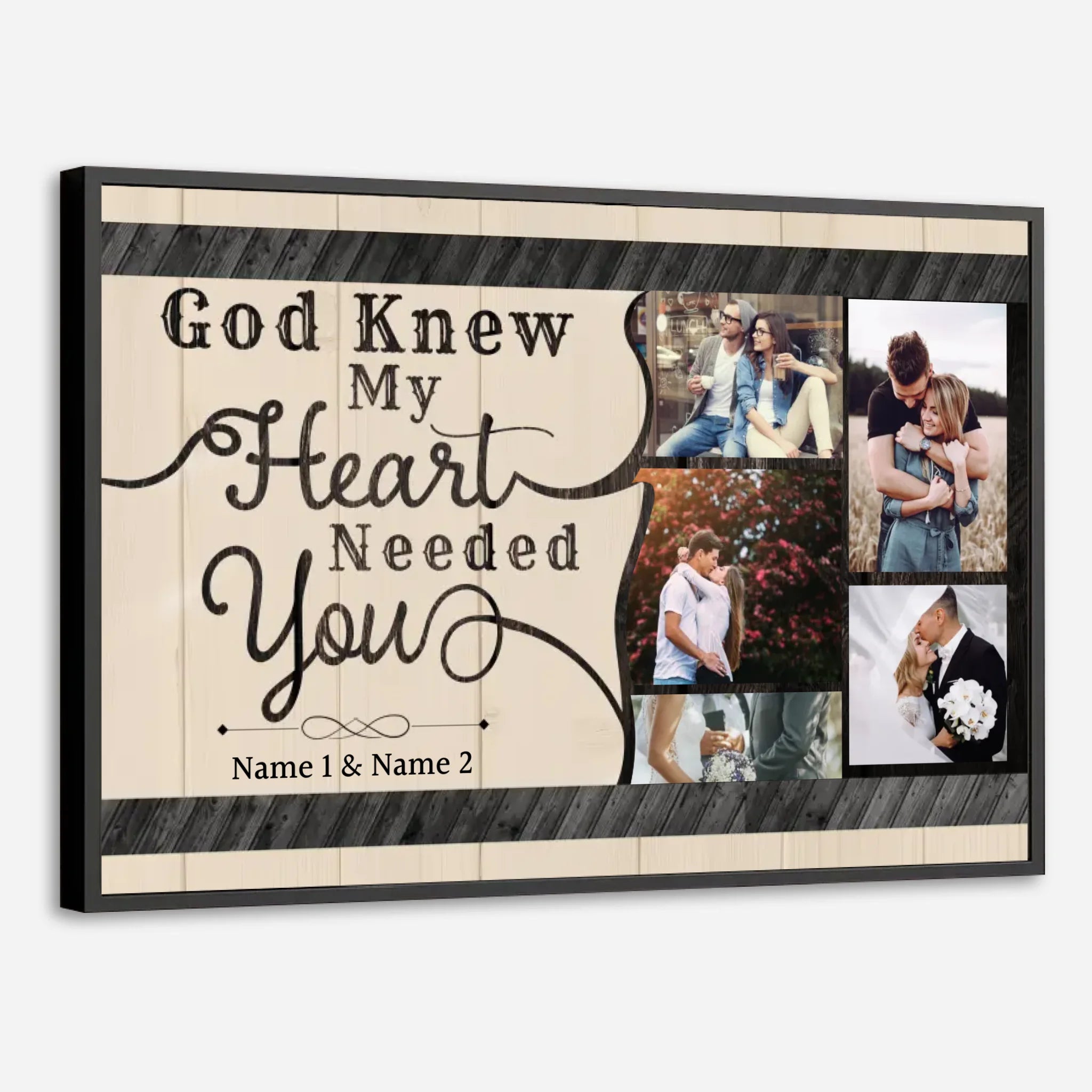 God Knew My Heart Needed You – Personalized Religious Love Poster - 89Prints