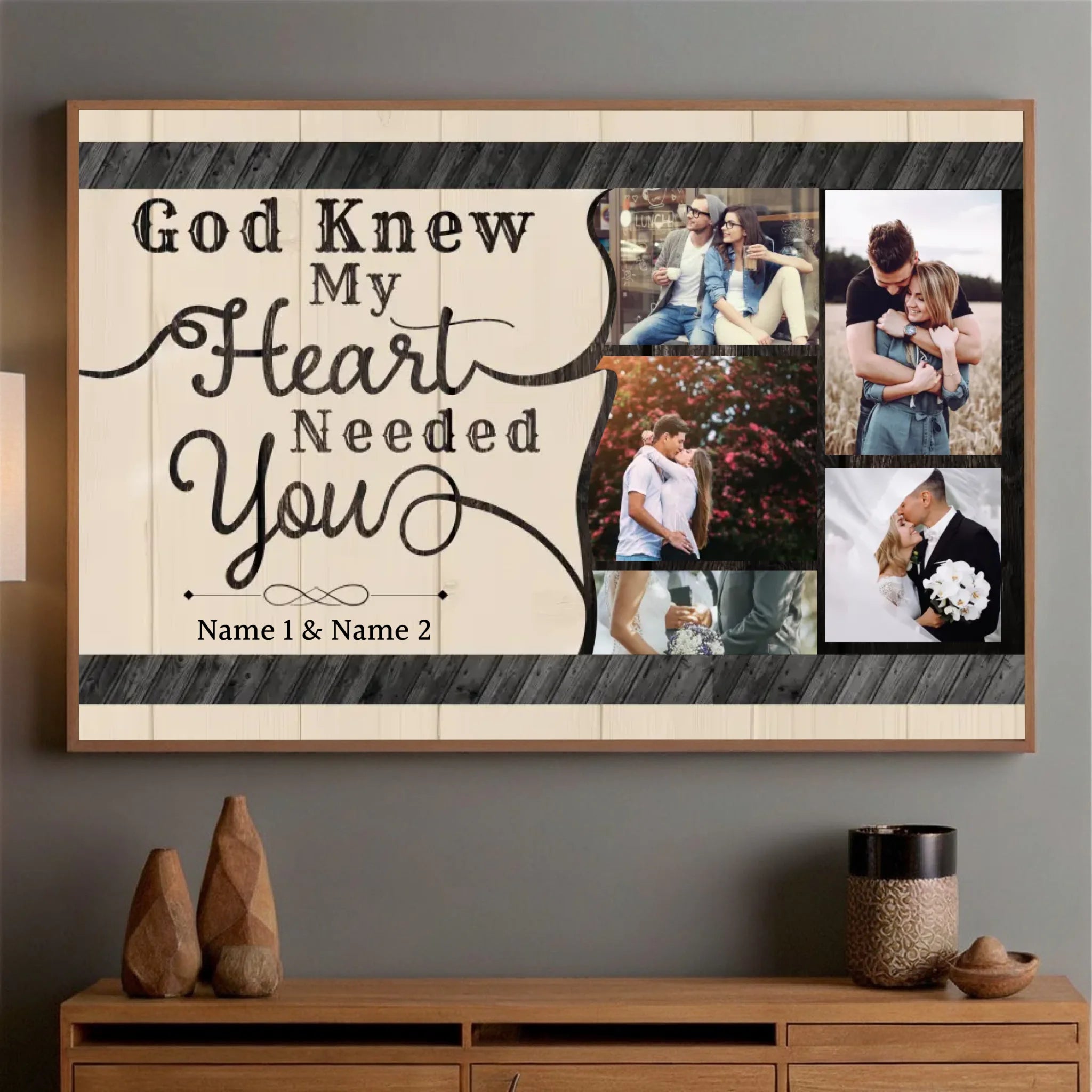 God Knew My Heart Needed You – Personalized Religious Love Poster - 89Prints