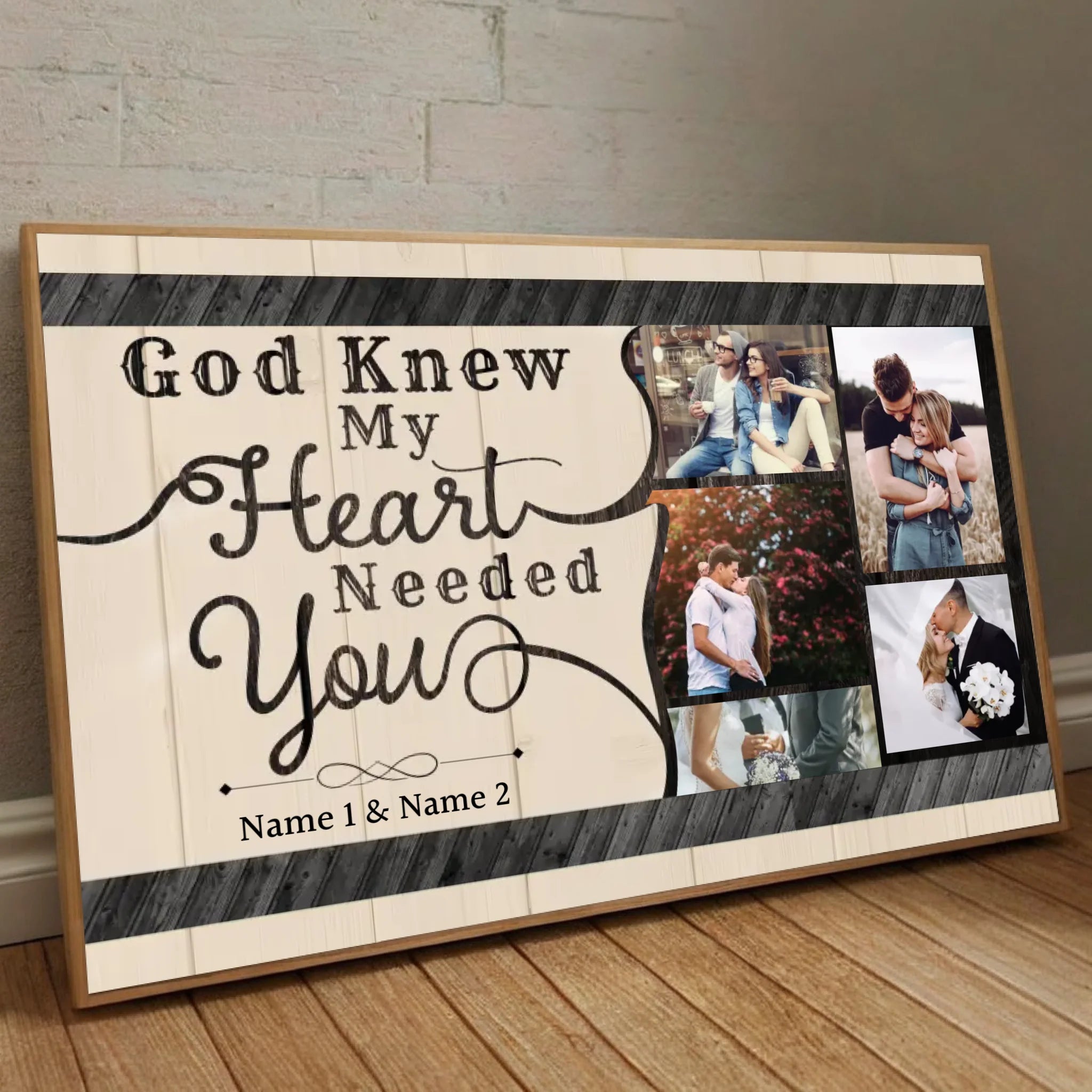 God Knew My Heart Needed You – Personalized Religious Love Poster - 89Prints