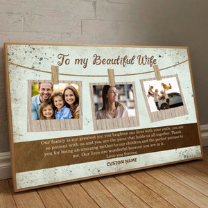 A Loving Tribute to My Beautiful Wife – Customizable Family Gift from the Heart - 89Prints