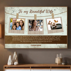 A Loving Tribute to My Beautiful Wife – Customizable Family Gift from the Heart - 89Prints