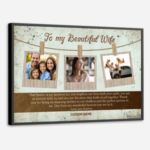 A Loving Tribute to My Beautiful Wife – Customizable Family Gift from the Heart - 89Prints