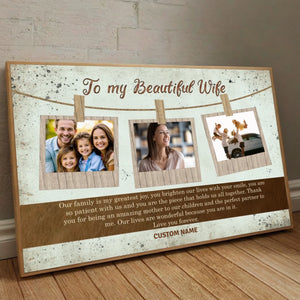 A Loving Tribute to My Beautiful Wife – Customizable Family Gift from the Heart - 89Prints