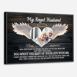 My Angel Husband – A Custom Memorial Poster That Tells Our Love Story - 89Prints