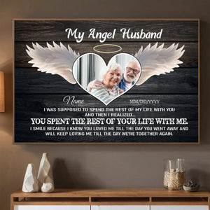 My Angel Husband – A Custom Memorial Poster That Tells Our Love Story - 89Prints
