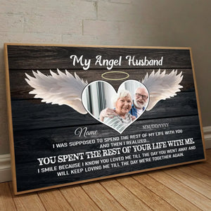 My Angel Husband – A Custom Memorial Poster That Tells Our Love Story - 89Prints