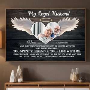My Angel Husband – A Custom Memorial Poster That Tells Our Love Story - 89Prints
