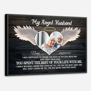 My Angel Husband – A Custom Memorial Poster That Tells Our Love Story - 89Prints