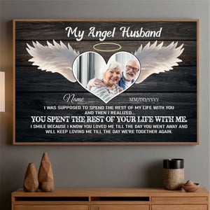 My Angel Husband – A Custom Memorial Poster That Tells Our Love Story - 89Prints