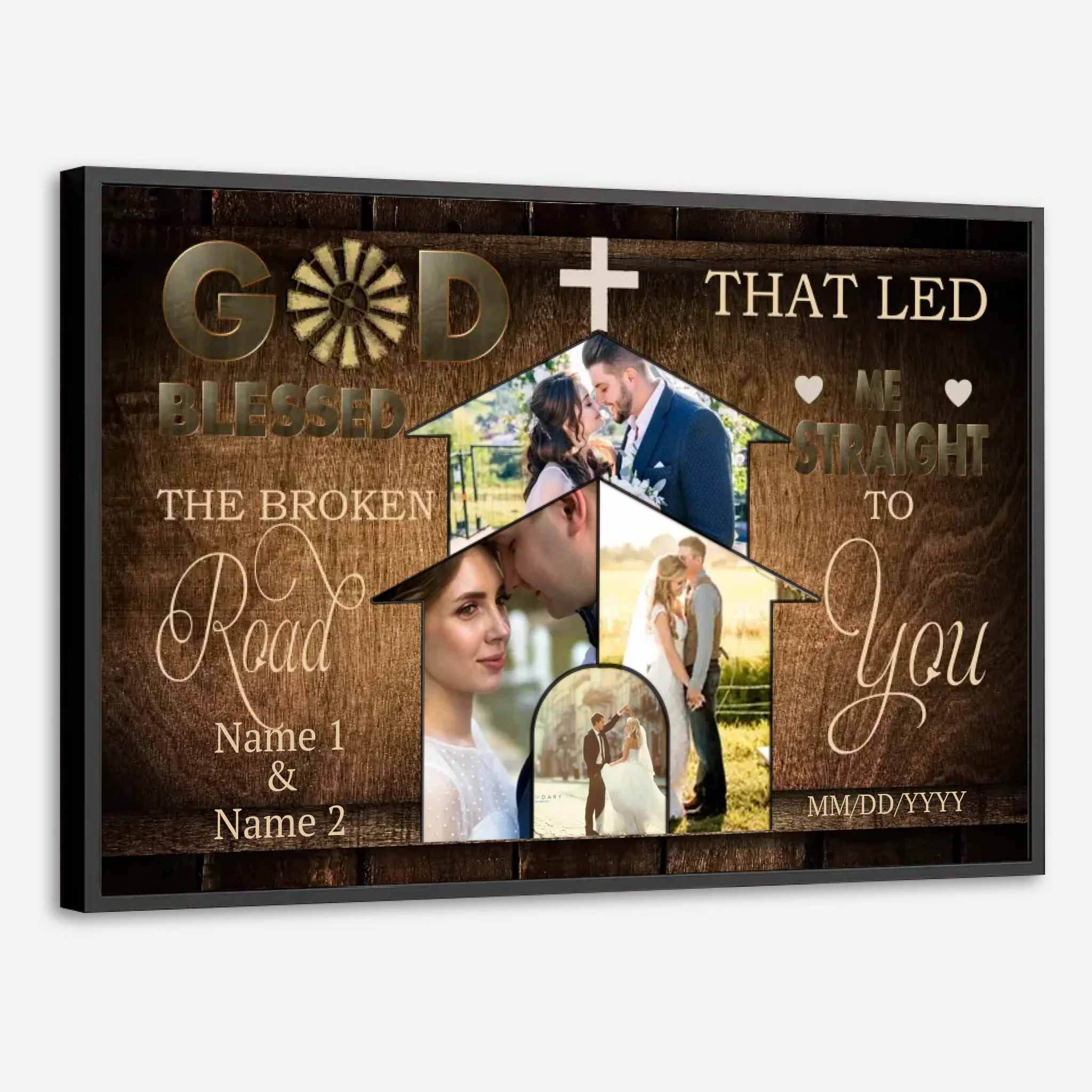 Blessed – The Broken Road to You Personalized Love Poster - 89Prints
