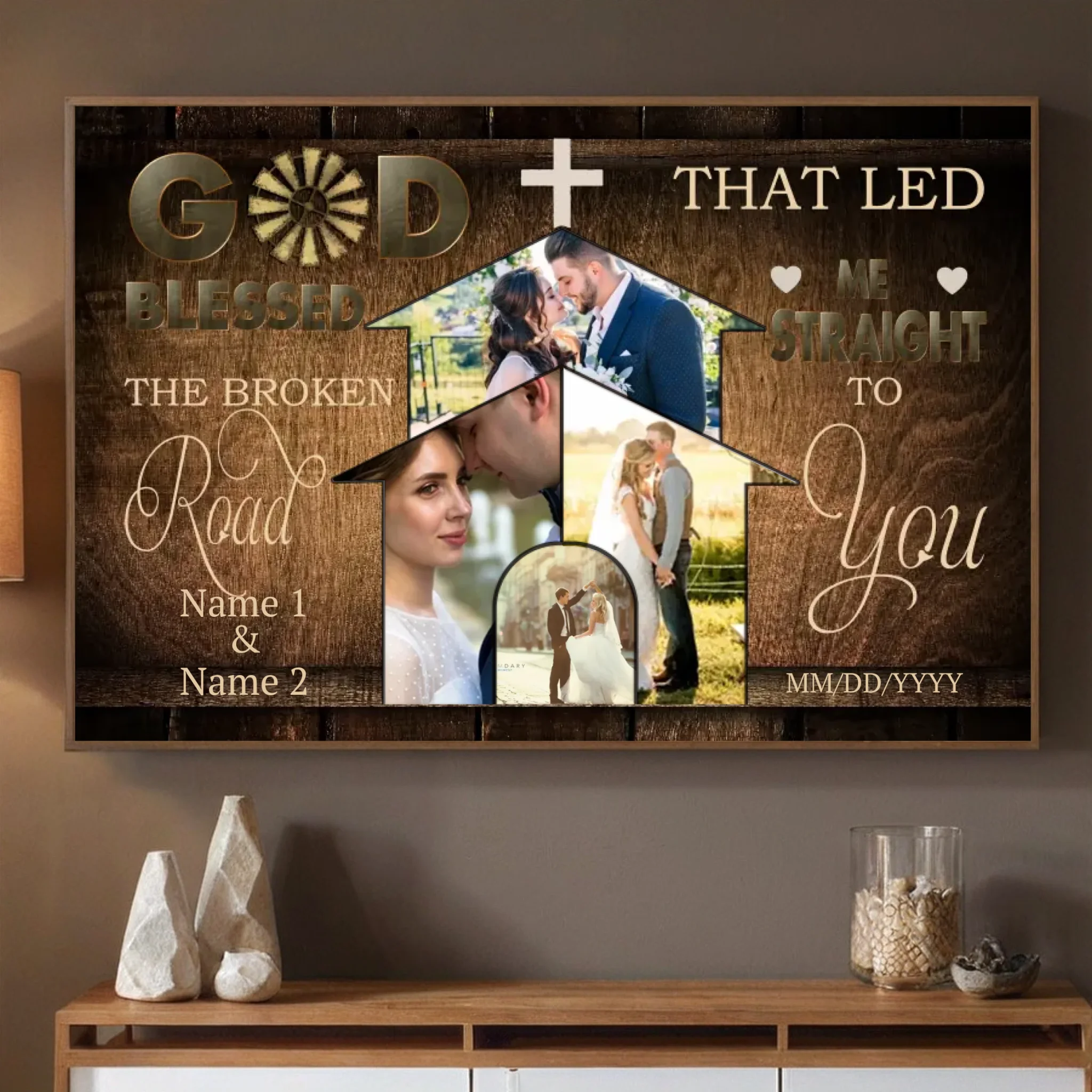 Blessed – The Broken Road to You Personalized Love Poster - 89Prints