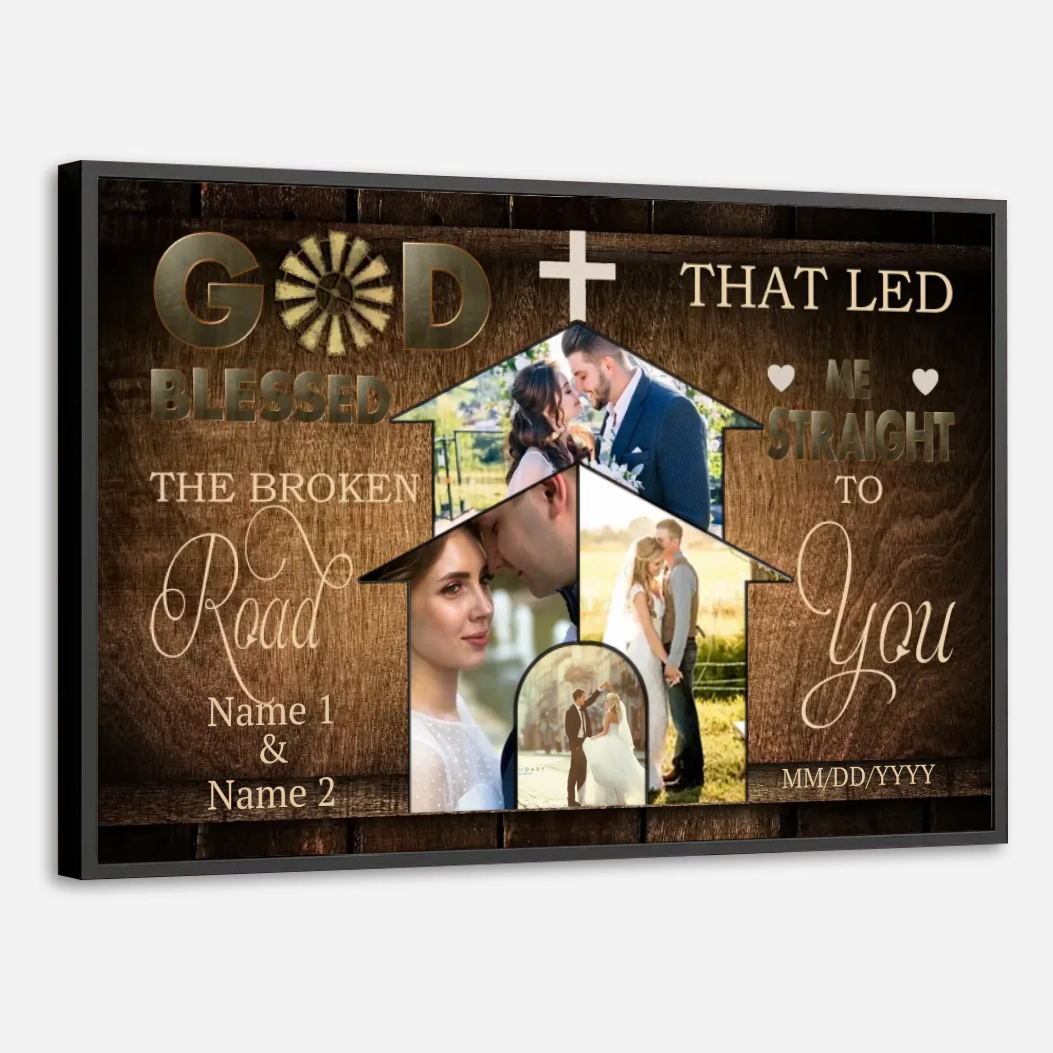 Blessed – The Broken Road to You Personalized Love Poster - 89Prints
