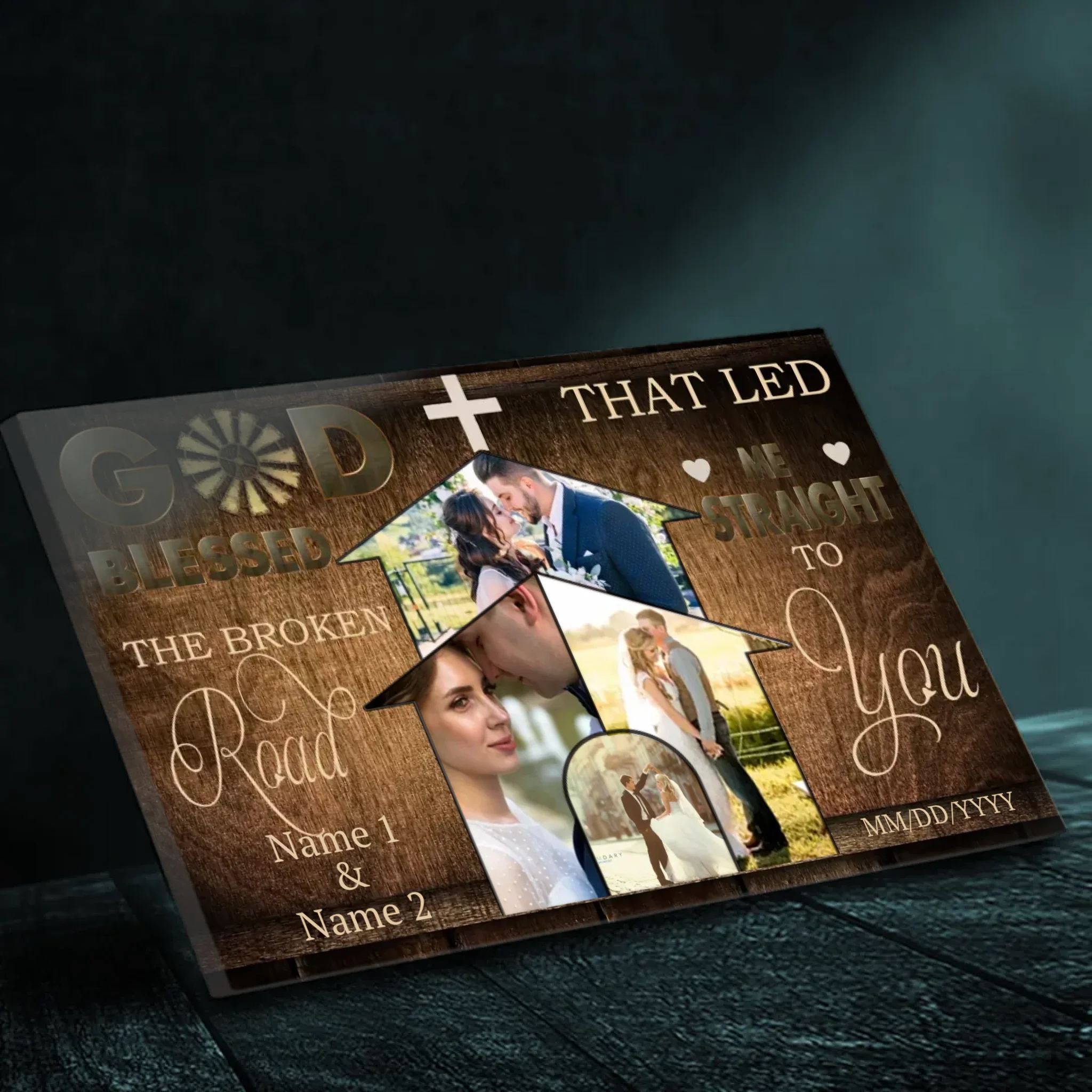 Personalized Canvas Art: Blessed – The Broken Road to You | 89Prints