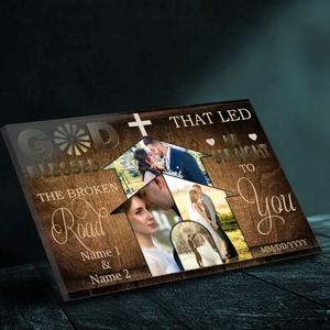 Personalized Canvas Art: Blessed – The Broken Road to You | 89Prints