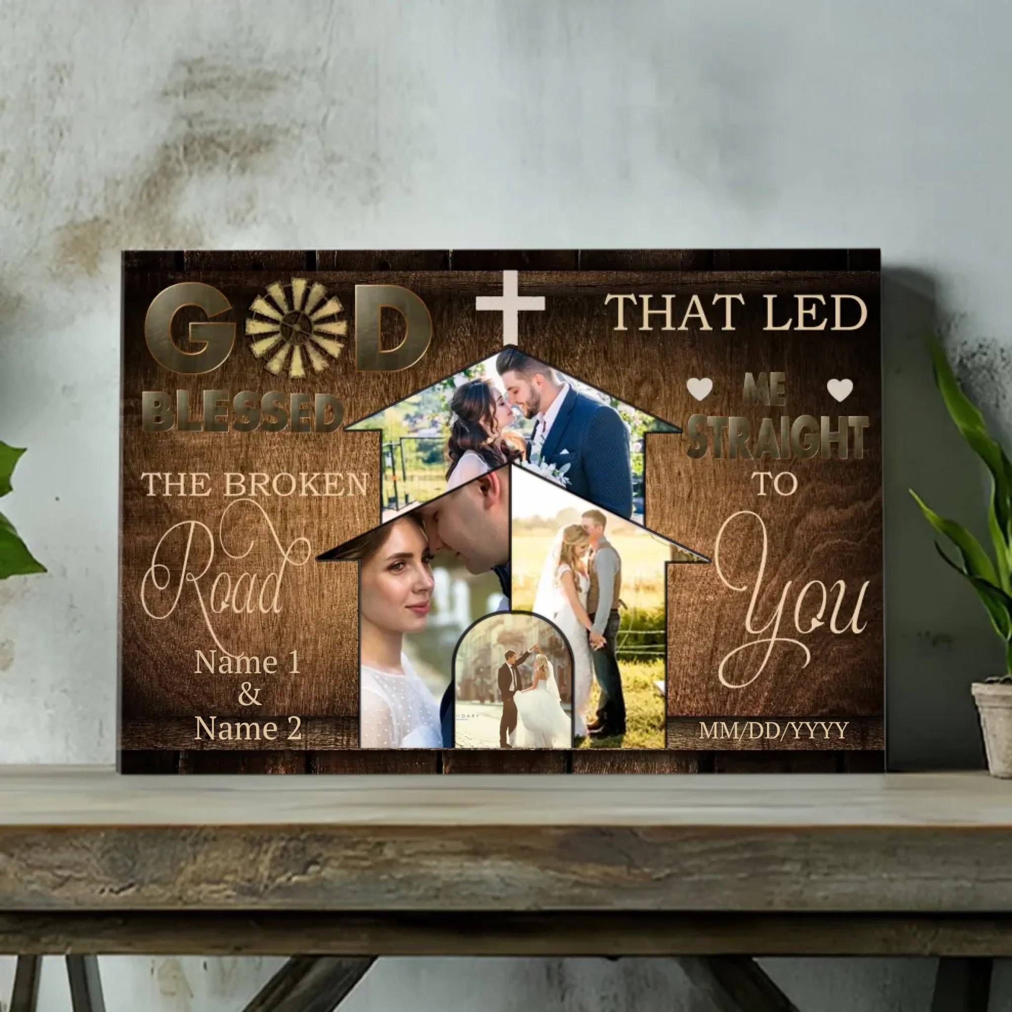 Personalized Canvas Art: Blessed – The Broken Road to You | 89Prints