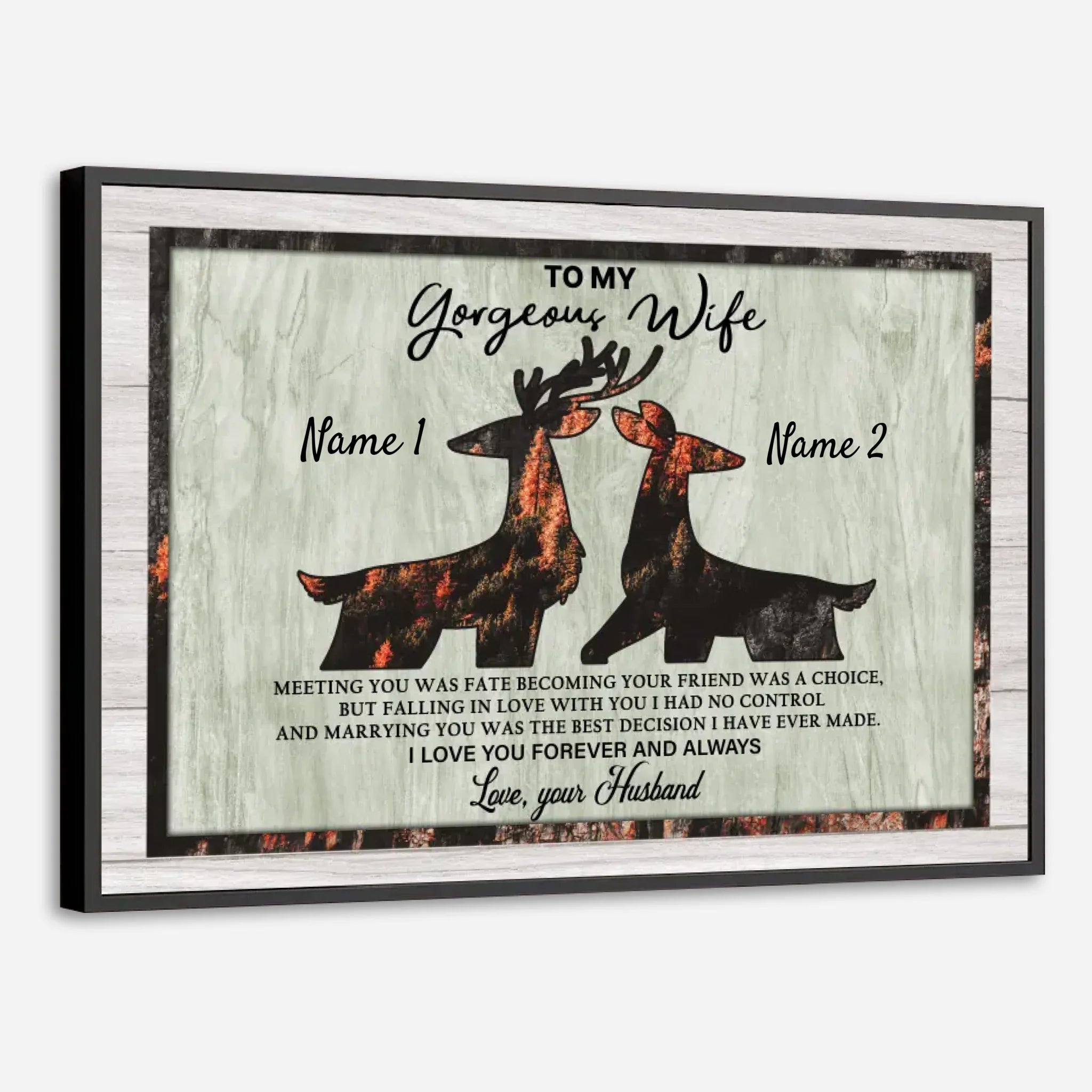 Meeting You Was Fate – A Customizable Couple Poster - 89Prints