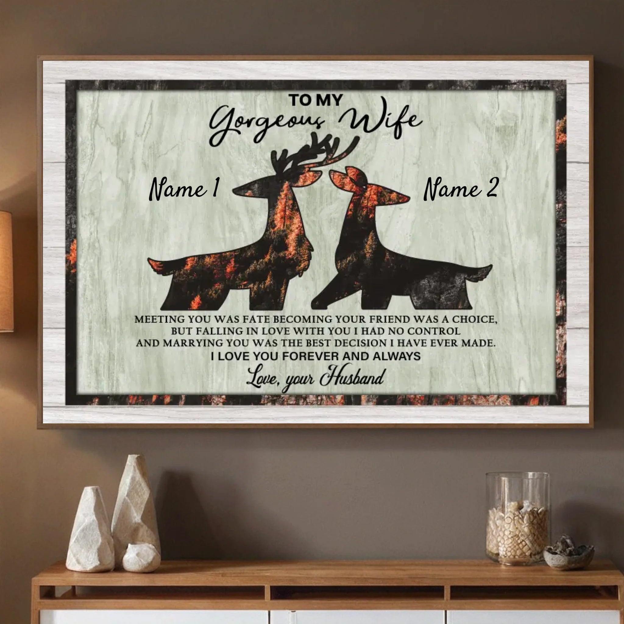 Meeting You Was Fate – A Customizable Couple Poster - 89Prints