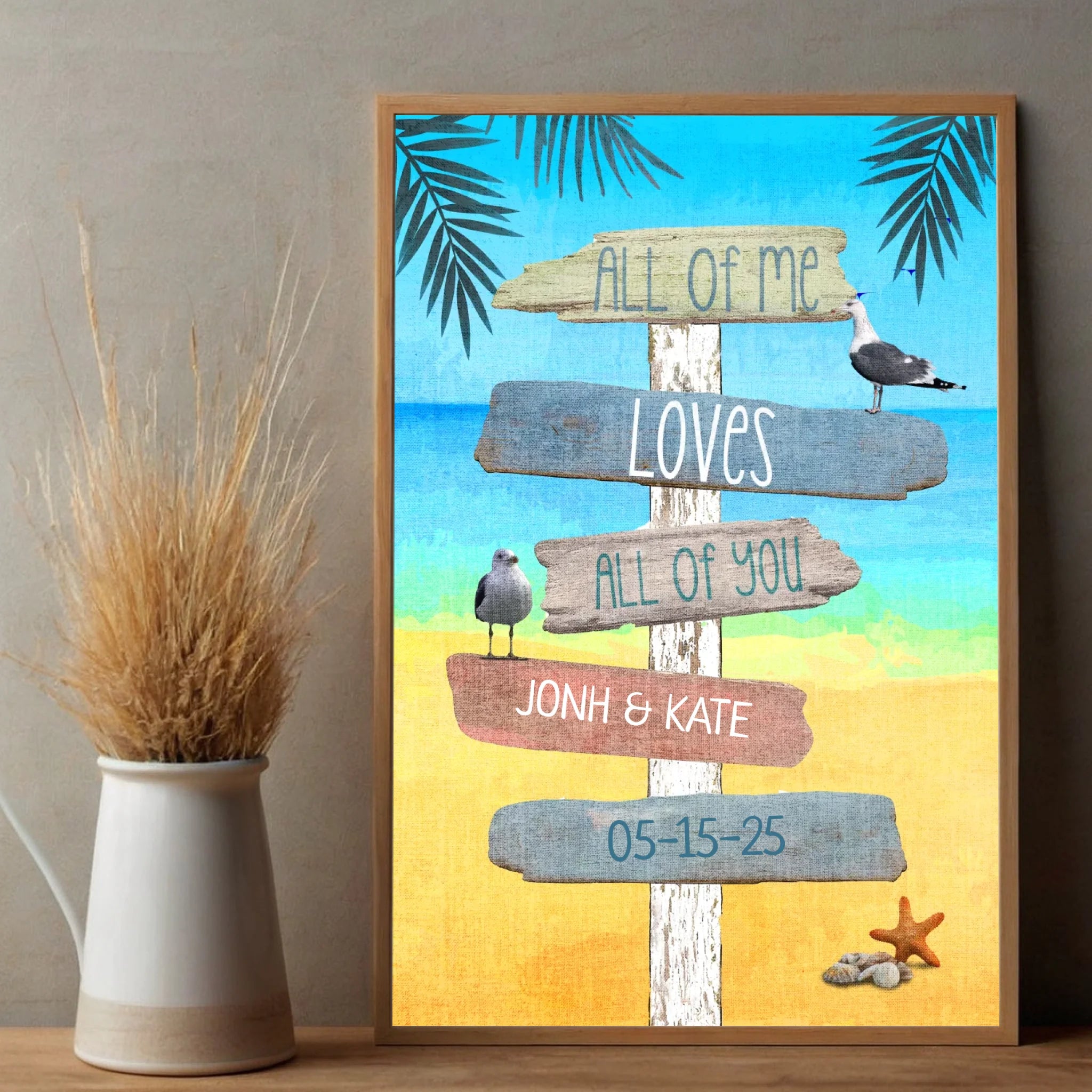 All of Me Loves All of You – A Personalized Romantic Poster for Your Love - 89Prints