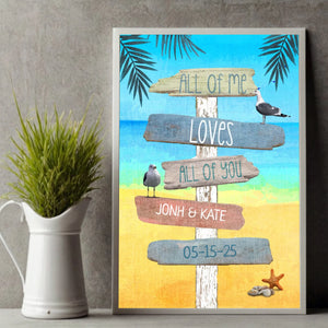 All of Me Loves All of You – A Personalized Romantic Poster for Your Love - 89Prints