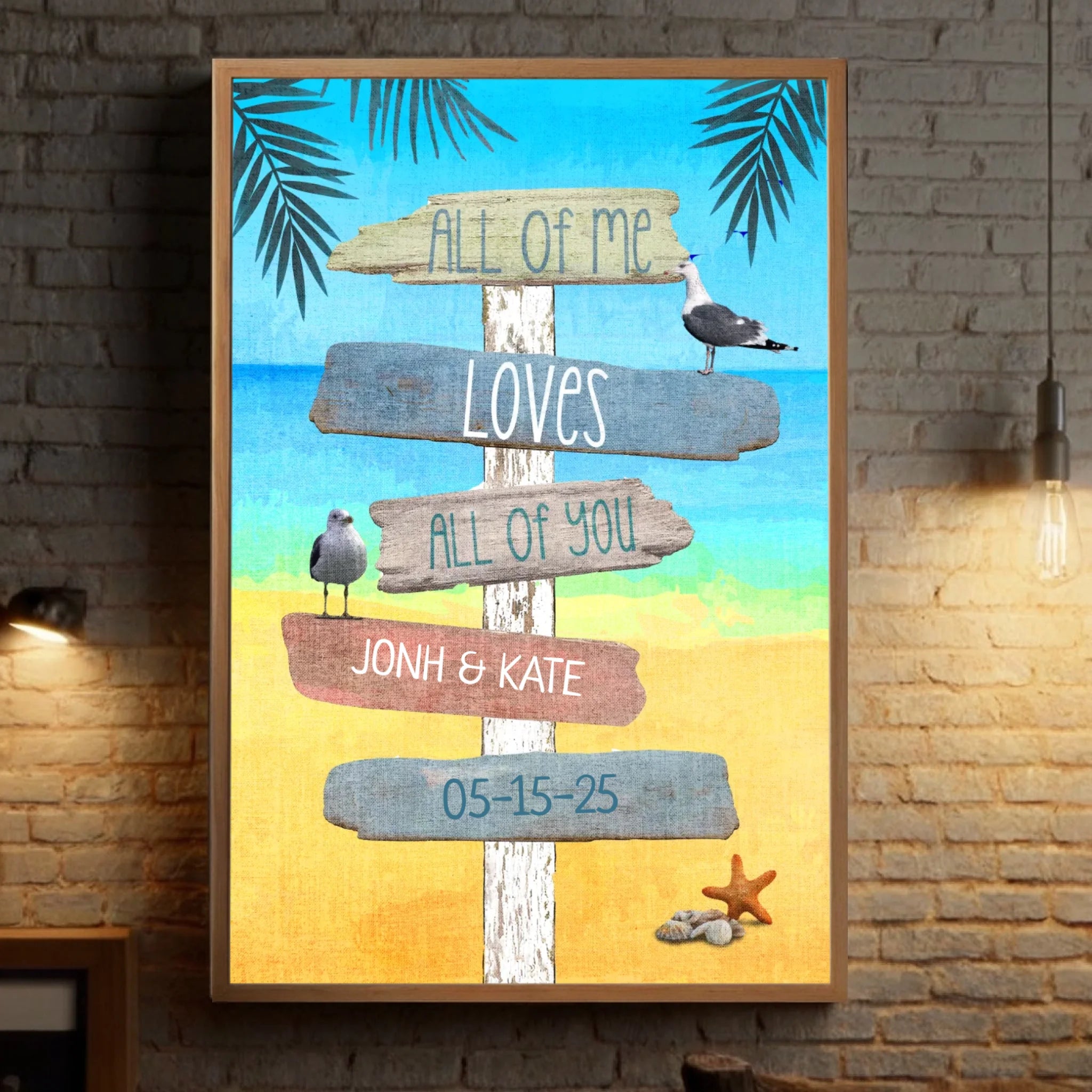 All of Me Loves All of You – A Personalized Romantic Poster for Your Love - 89Prints