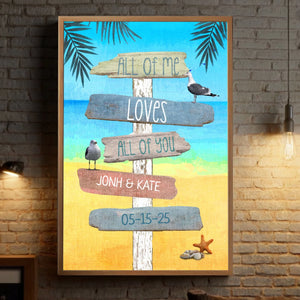 All of Me Loves All of You – A Personalized Romantic Poster for Your Love - 89Prints