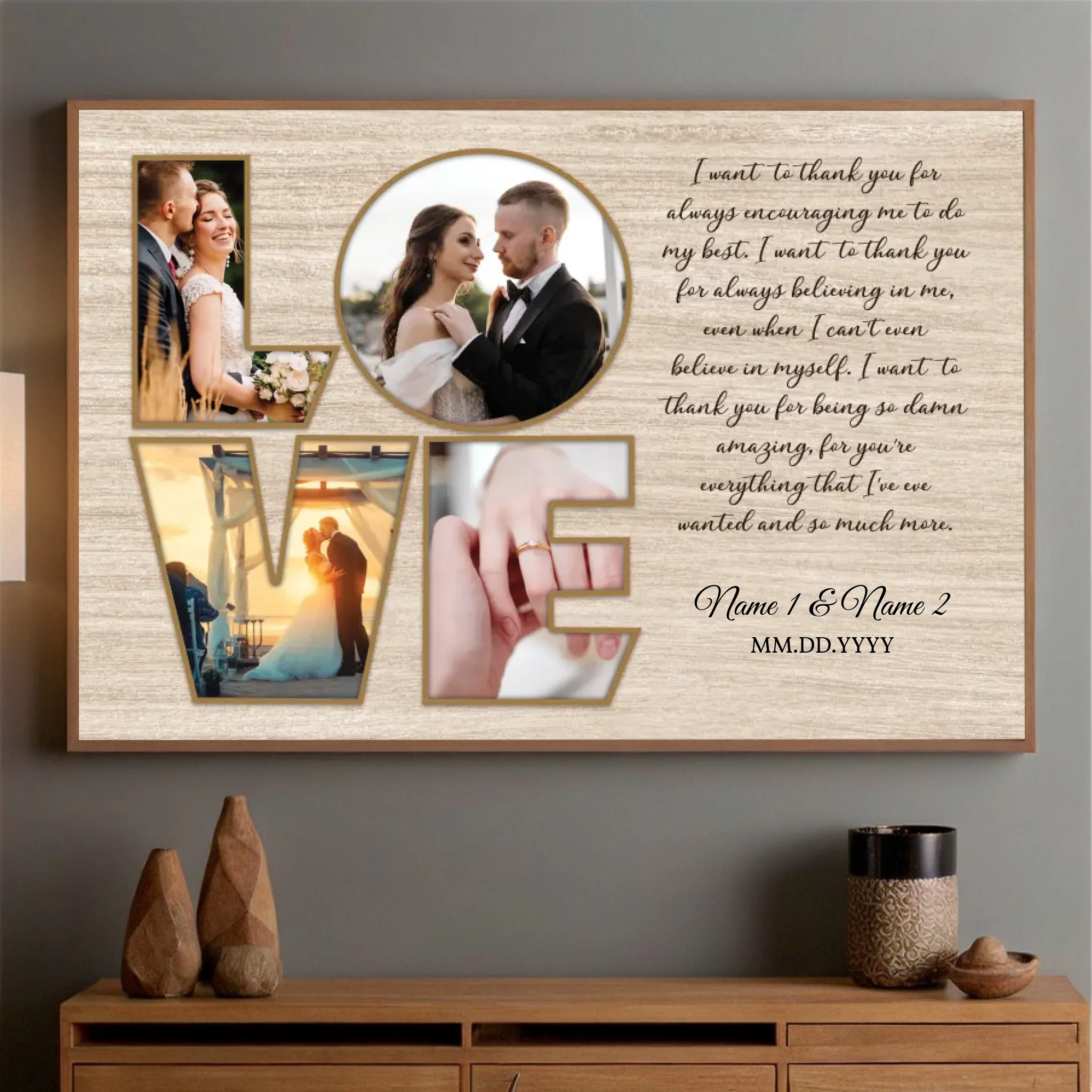 Heartfelt Thank You – A Personalized Poster for Your Loving Partner - 89Prints