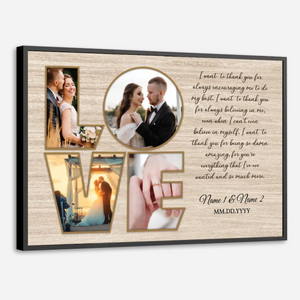 Heartfelt Thank You – A Personalized Poster for Your Loving Partner - 89Prints