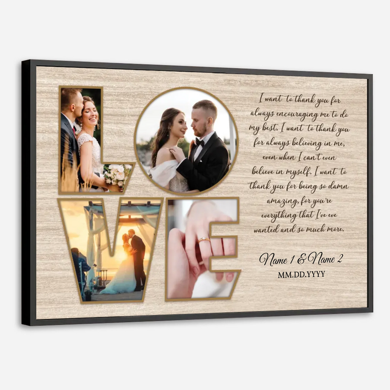 Heartfelt Thank You – A Personalized Poster for Your Loving Partner - 89Prints
