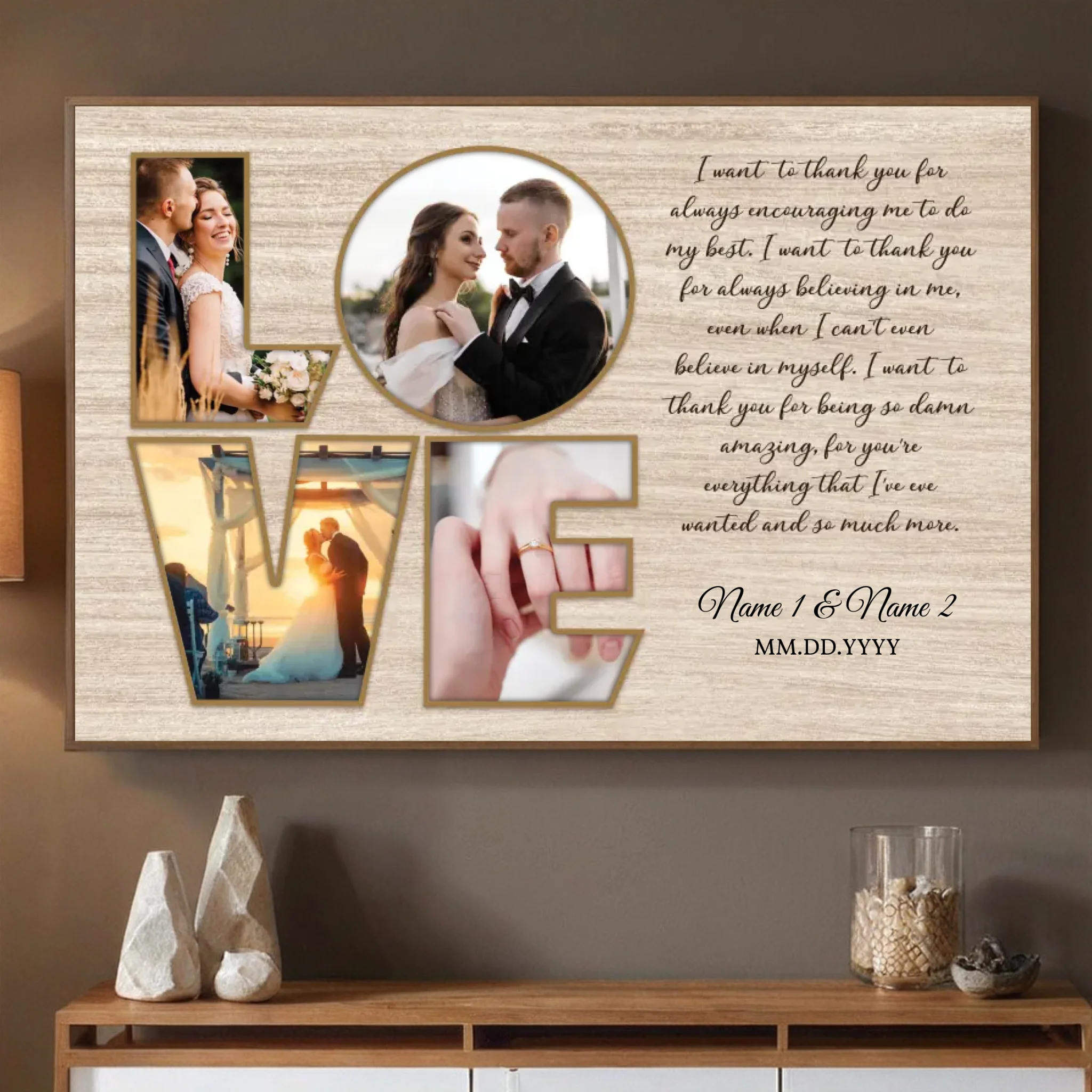 Heartfelt Thank You – A Personalized Poster for Your Loving Partner - 89Prints