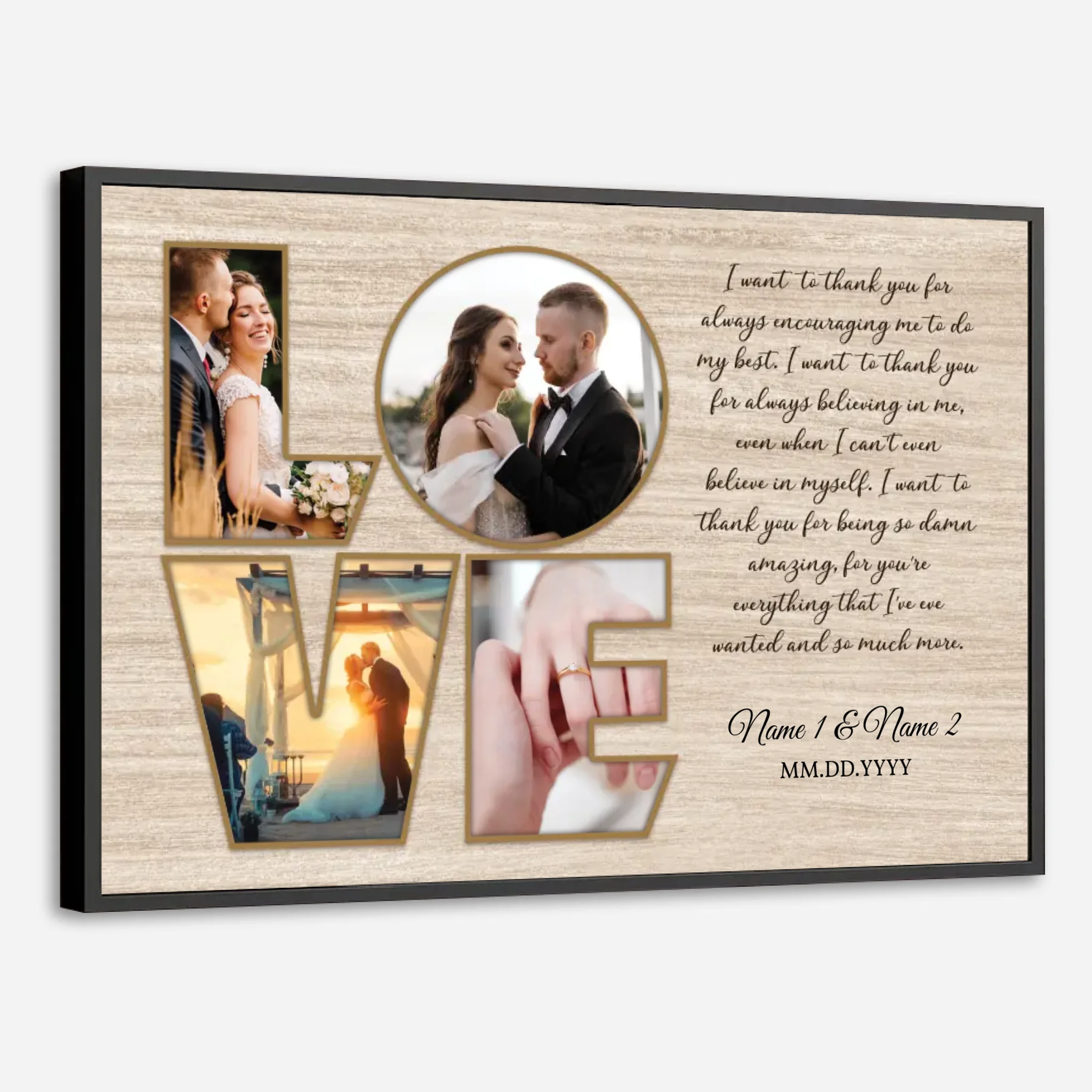 Heartfelt Thank You – A Personalized Poster for Your Loving Partner - 89Prints