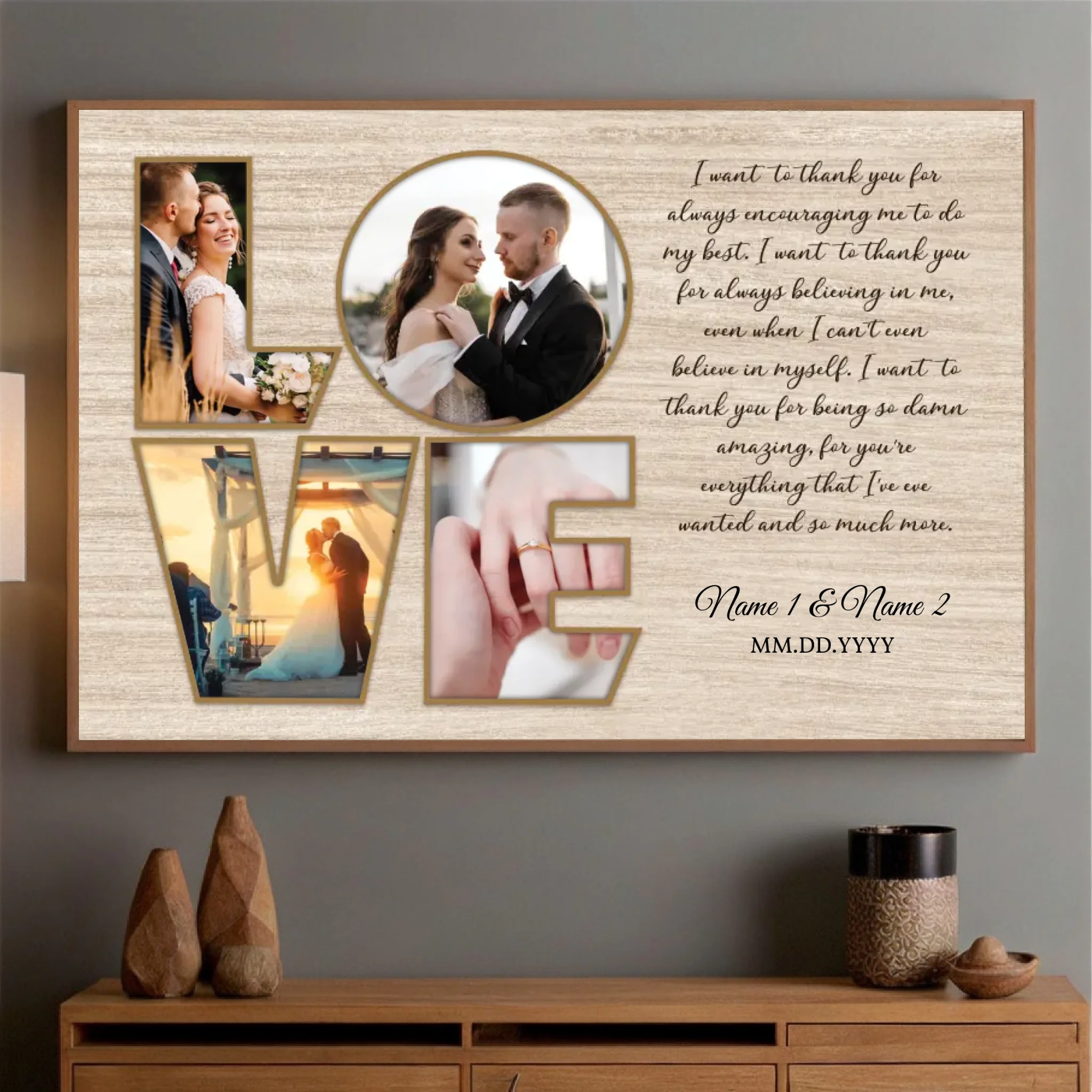 Heartfelt Thank You – A Personalized Poster for Your Loving Partner - 89Prints