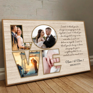 Heartfelt Thank You – A Personalized Poster for Your Loving Partner - 89Prints