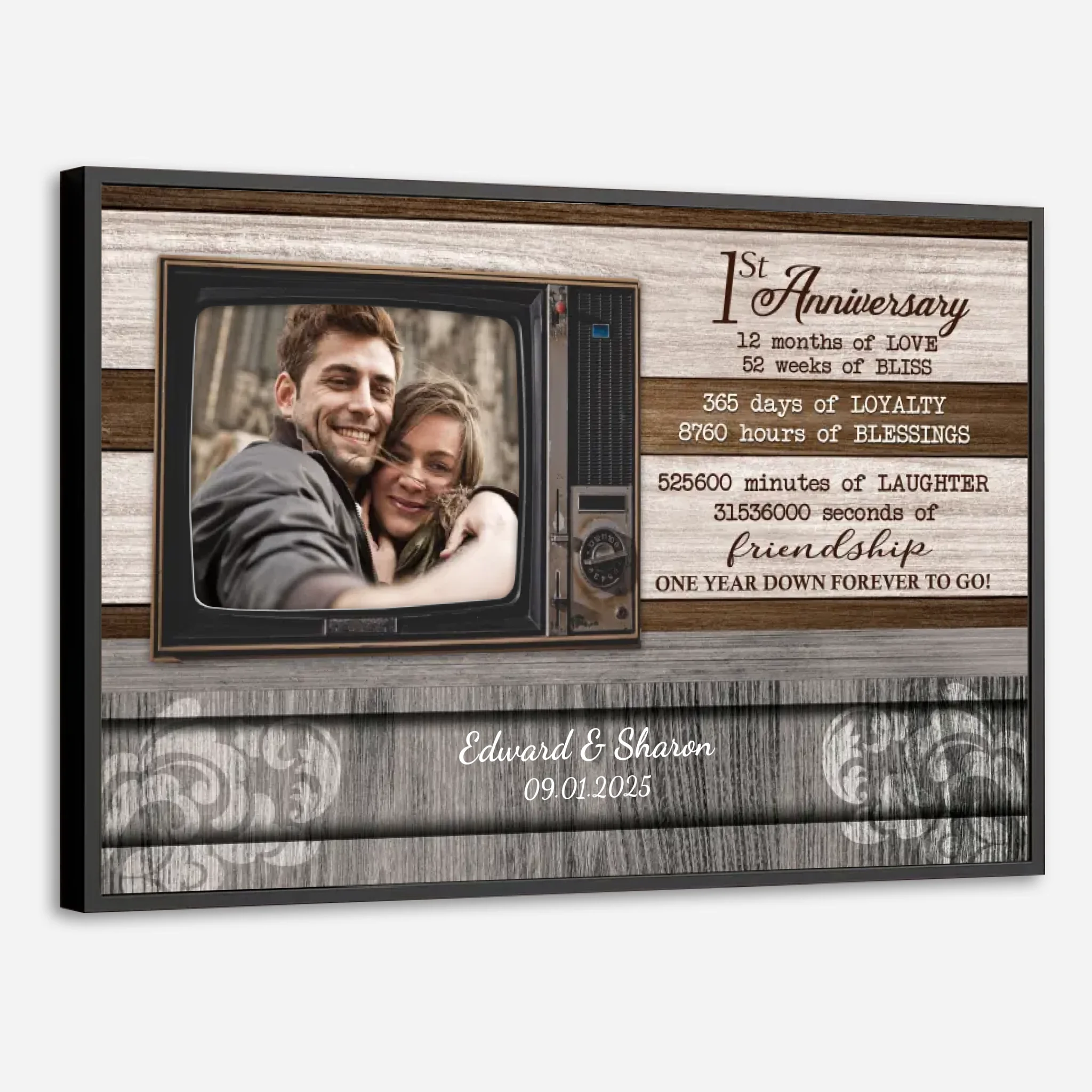 Custom Anniversary – Celebrate One Year of Love with Personalized Art - 89Prints