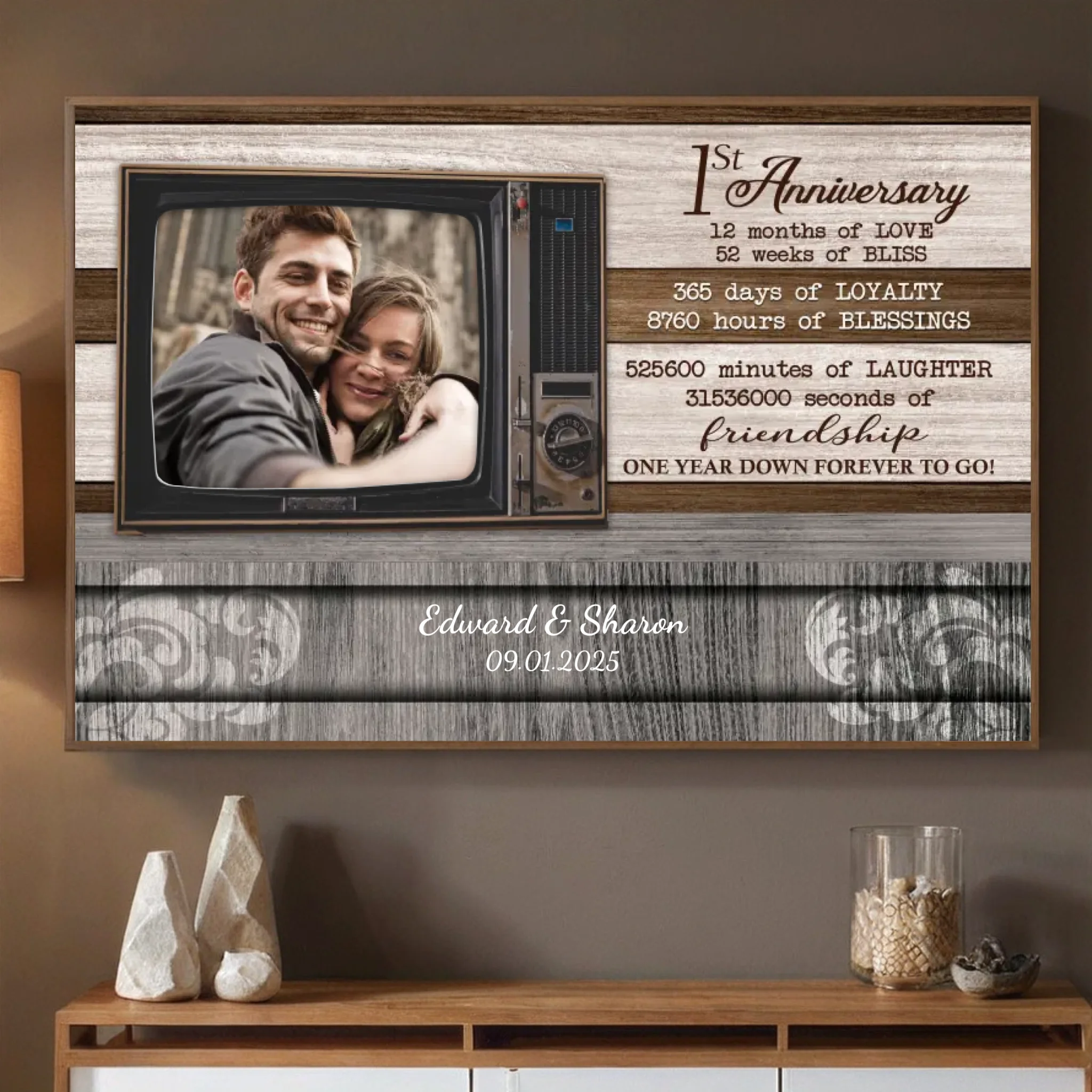 Custom Anniversary – Celebrate One Year of Love with Personalized Art - 89Prints