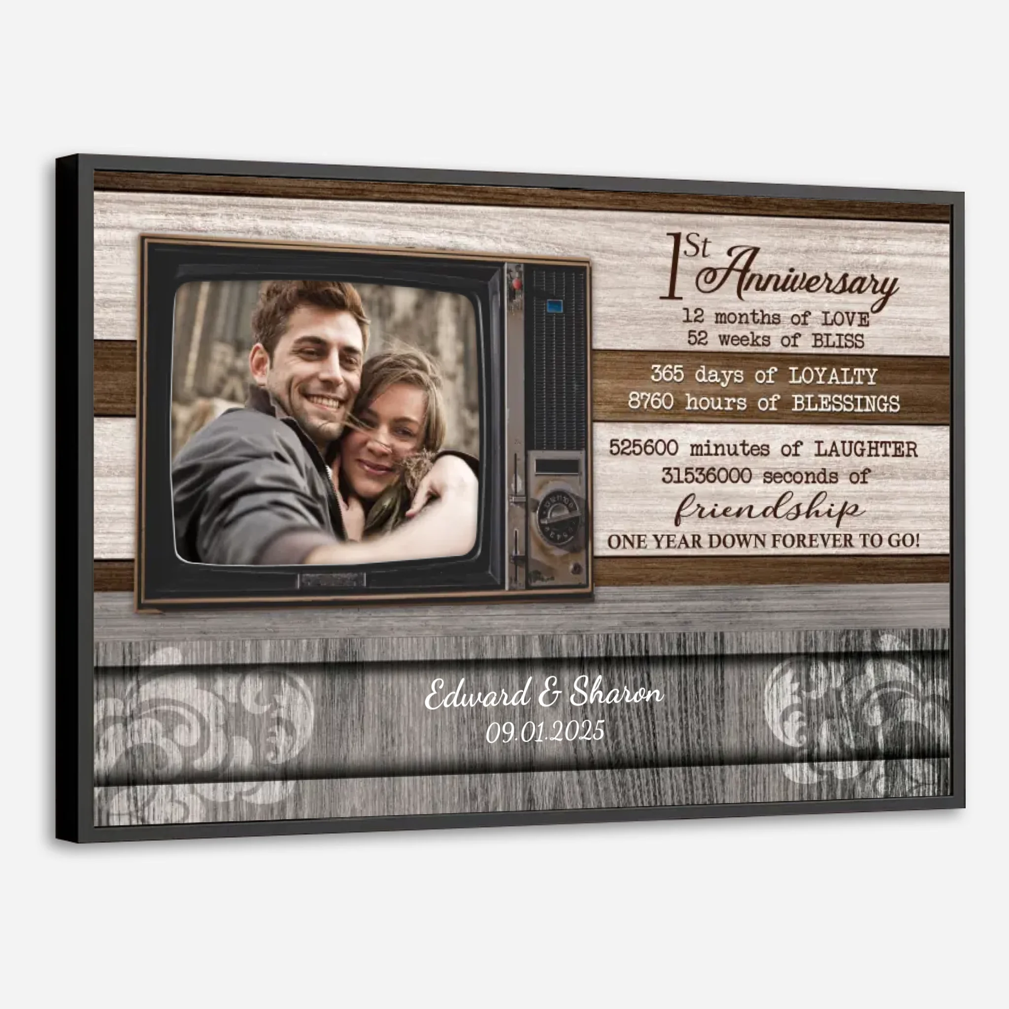 Custom Anniversary – Celebrate One Year of Love with Personalized Art - 89Prints