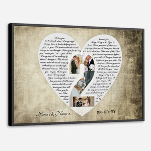 Custom Heart-Shaped Love Letter Poster – A Romantic Keepsake of Your Words - 89Prints