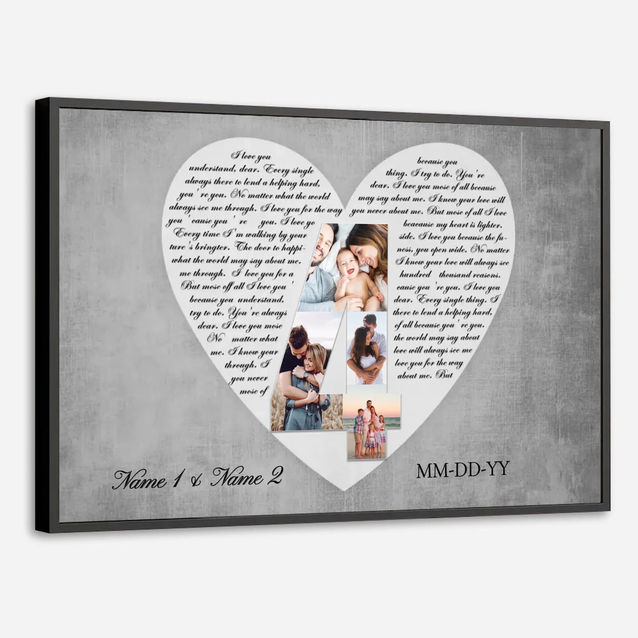 Together is My Favorite Place – A Personalized Love Poster with Names & Date - 89Prints