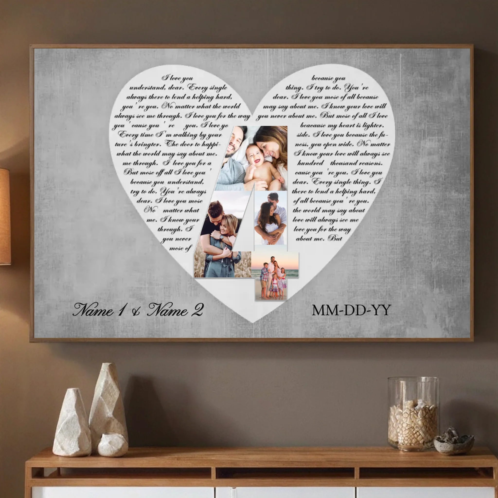 Together is My Favorite Place – A Personalized Love Poster with Names & Date - 89Prints
