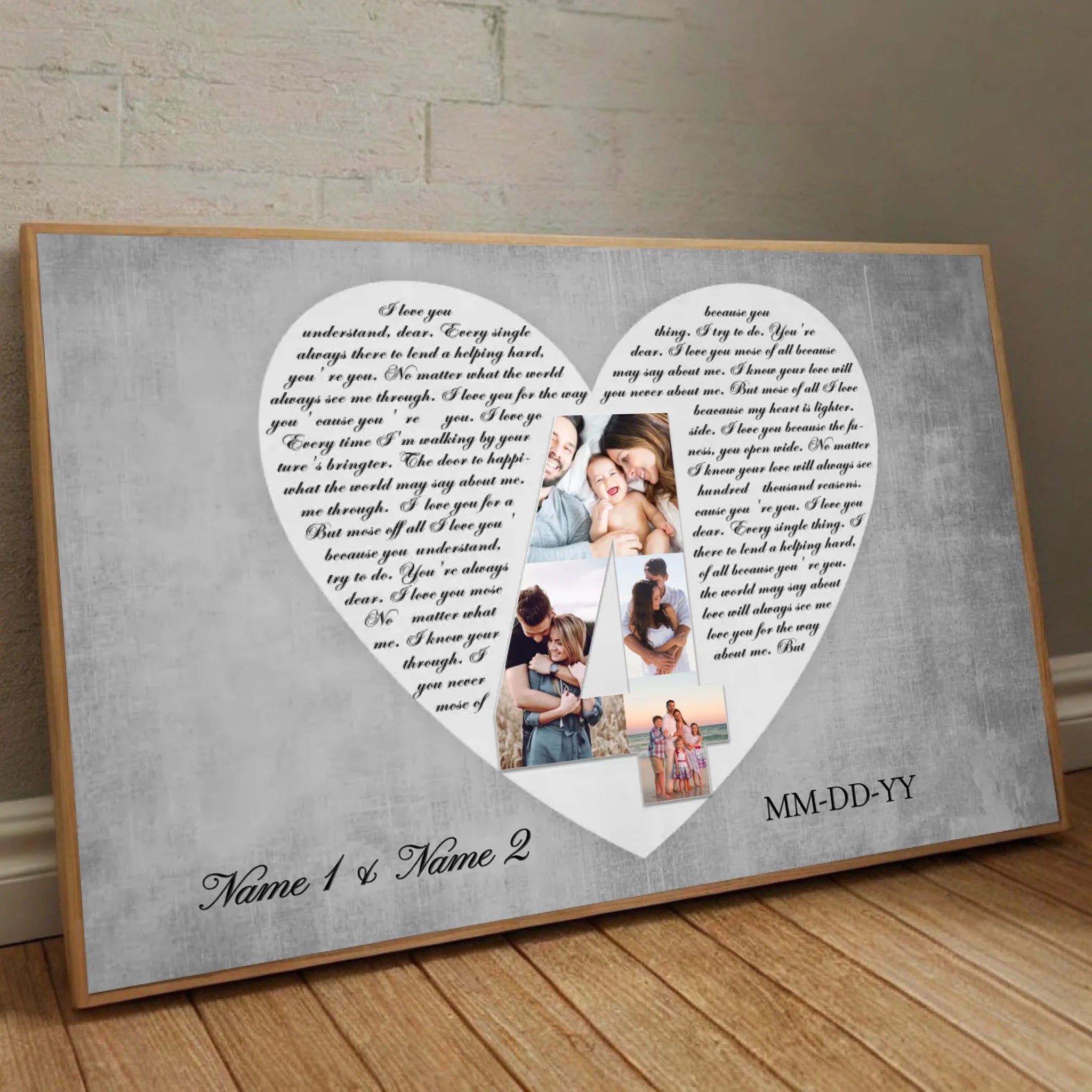 Together is My Favorite Place – A Personalized Love Poster with Names & Date - 89Prints