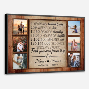 Custom 4th Anniversary Poster – A Unique Gift of Love and Memories - 89Prints