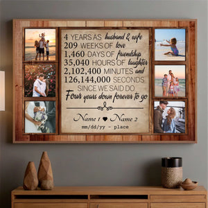 Custom 4th Anniversary Poster – A Unique Gift of Love and Memories - 89Prints