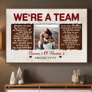 Custom Wedding Poster: “We’re a Team, Always and Forever” – A Unique Couple Gift by 89Prints